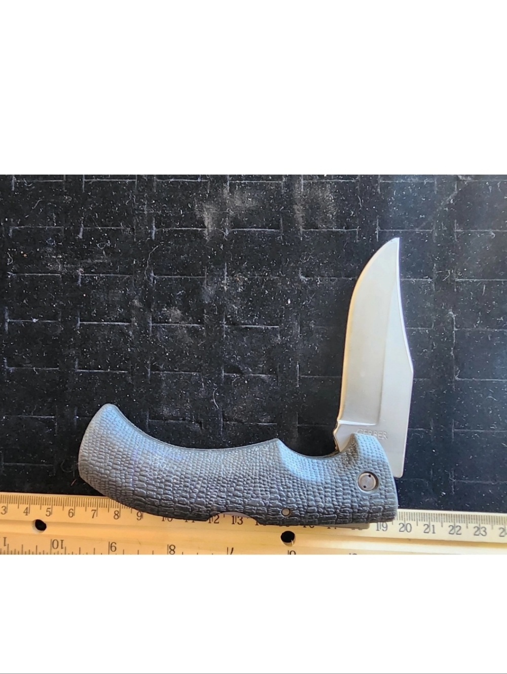 Gerber Stud Gator Pocket Knife Black Scales Used Great Shape